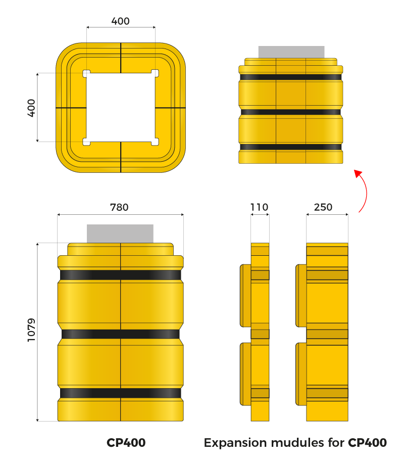 Universeller Säulenschutz
