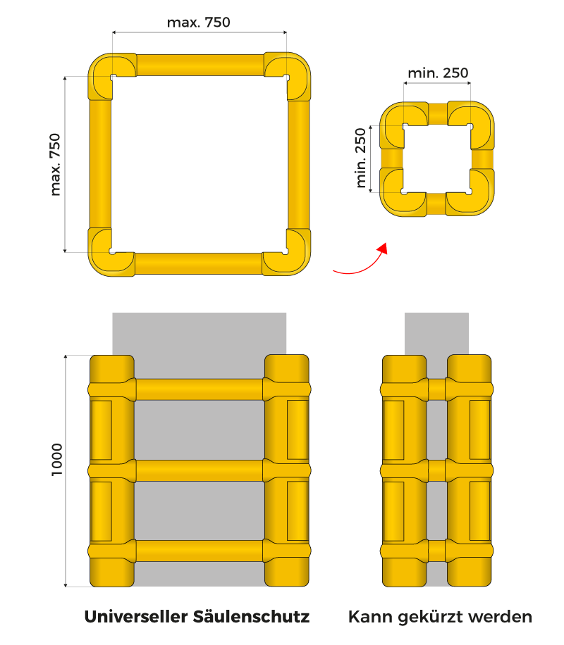 Universeller Säulenschutz