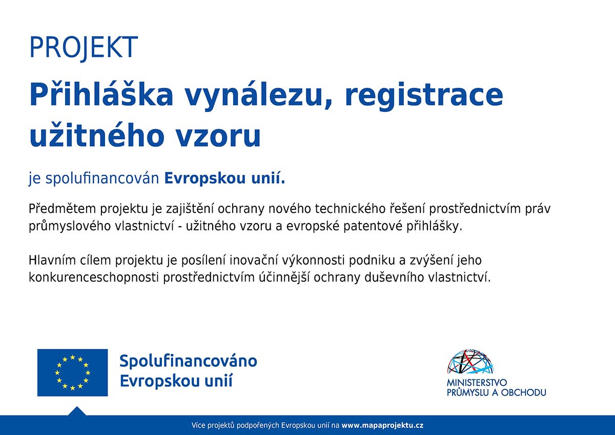 projekt eu - přihláška vynálezu, registrace užitného vzoru